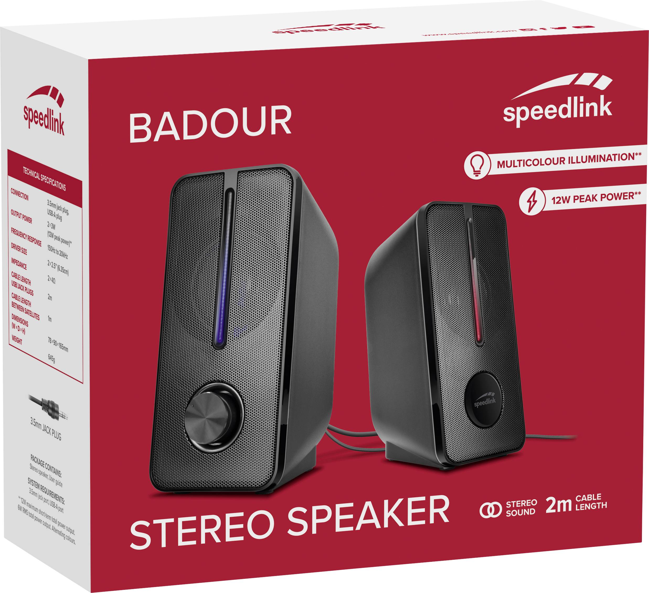 SpeedLink SL-810006-BK 2.0 PC-luidsprekers USB 6 W Zwart-3
