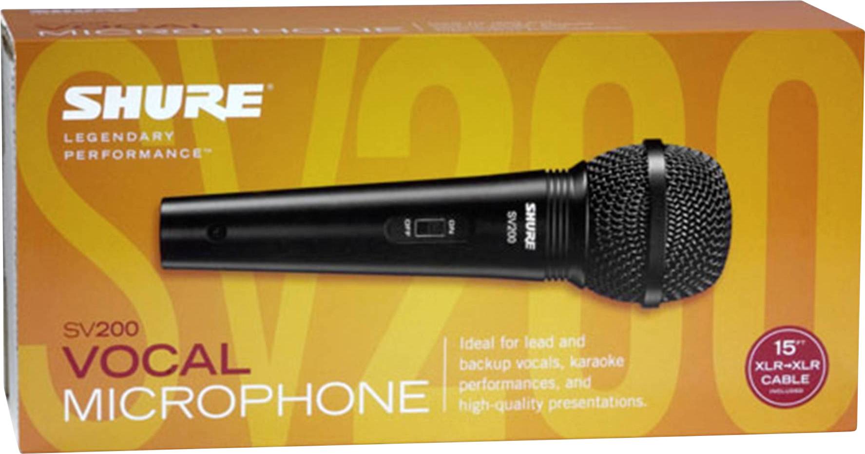 Shure SV200 microfoon, zwarte karaokemicrofoon-1