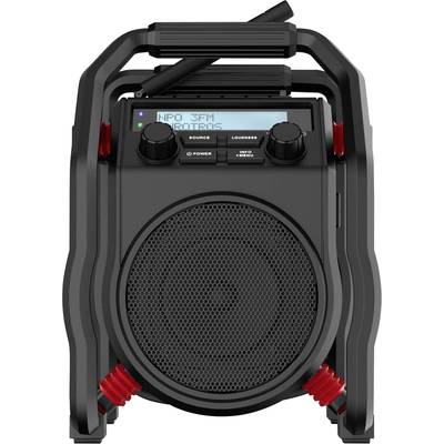 PerfectPro UBOX400R Bouwradio DAB+, VHF (FM) Bluetooth, AUX Stofvast Zwart
