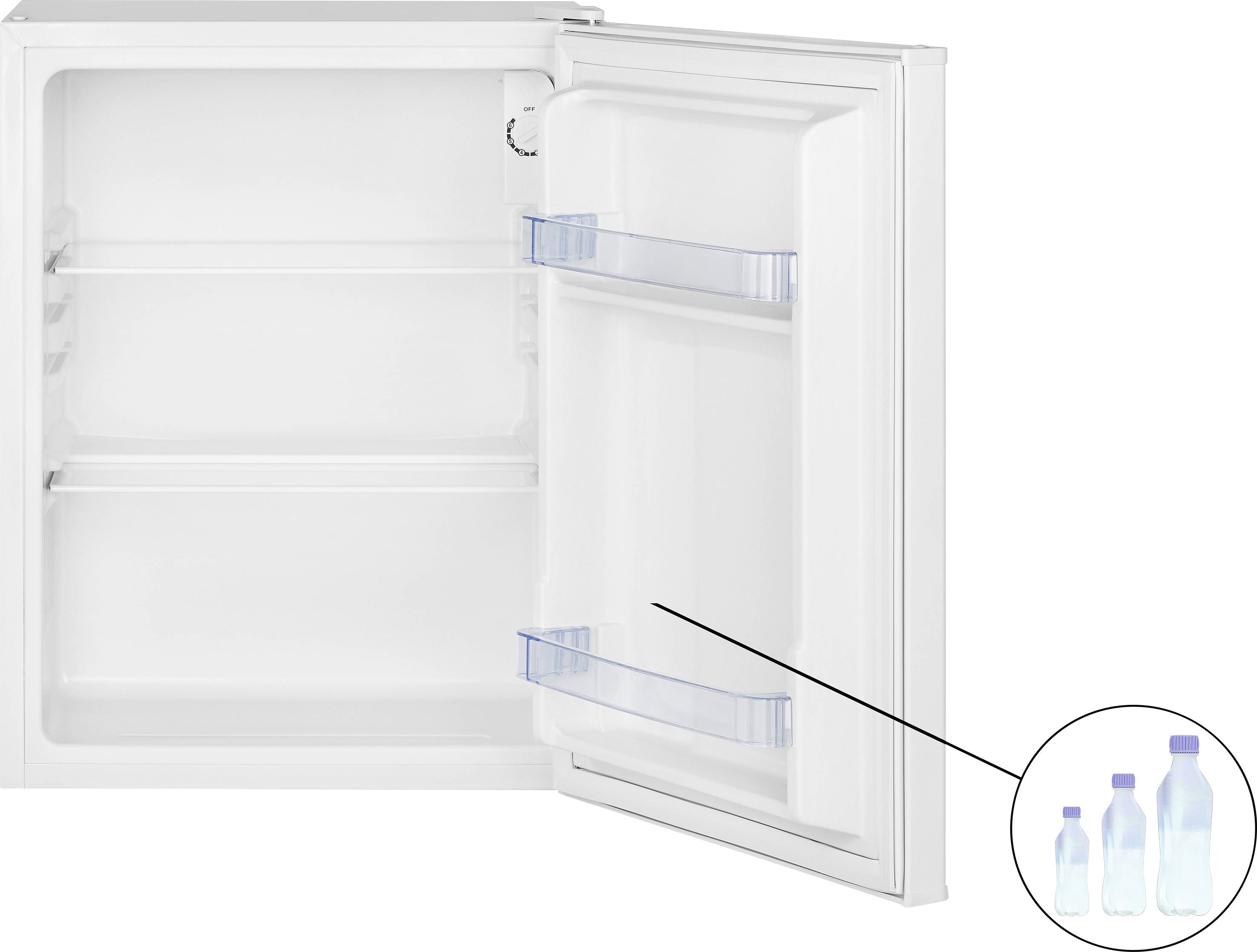 Bomann KB 7235 Mini-koelkast Energielabel: F (A - G) Thermo-elektrisch 240 V Wit 0 tot +8 °C-8