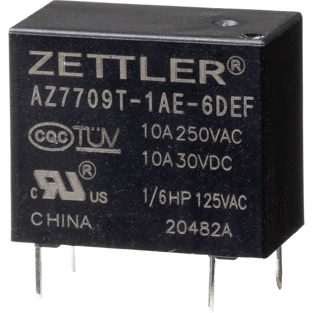 Zettler Electronics AZ7709T-1AE-6DEF Powerrelais 6 V/DC 10 A 1 stuk(s)