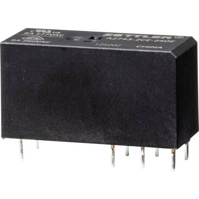Zwart elektronisch relais met het opschrift 'Zettler'. Het heeft meerdere metalen pinnen aan de onderkant voor elektrische aansluiting.
