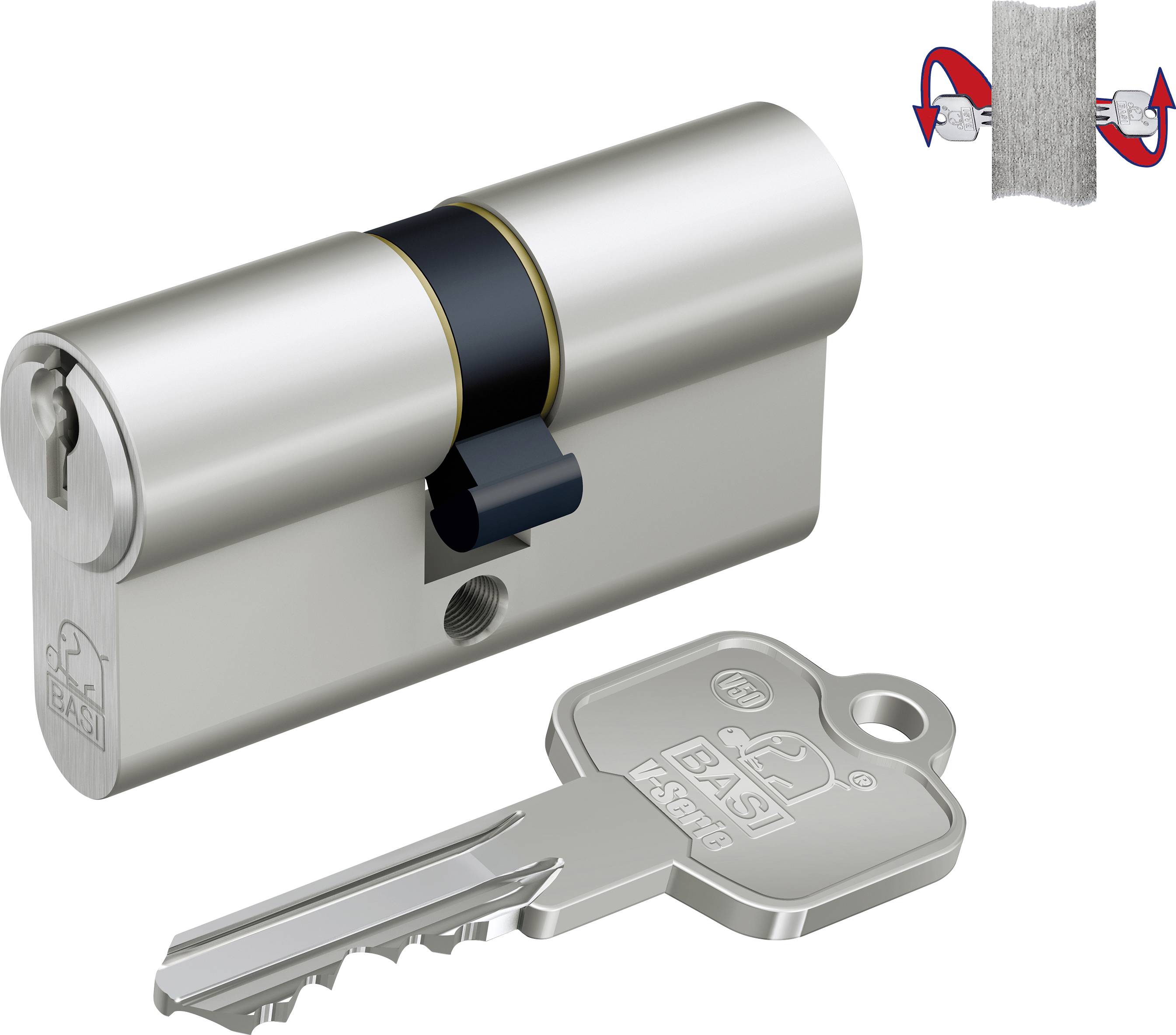 Profil-dubbelcylinder 35 / 40mm Basi V5201-0510-0010