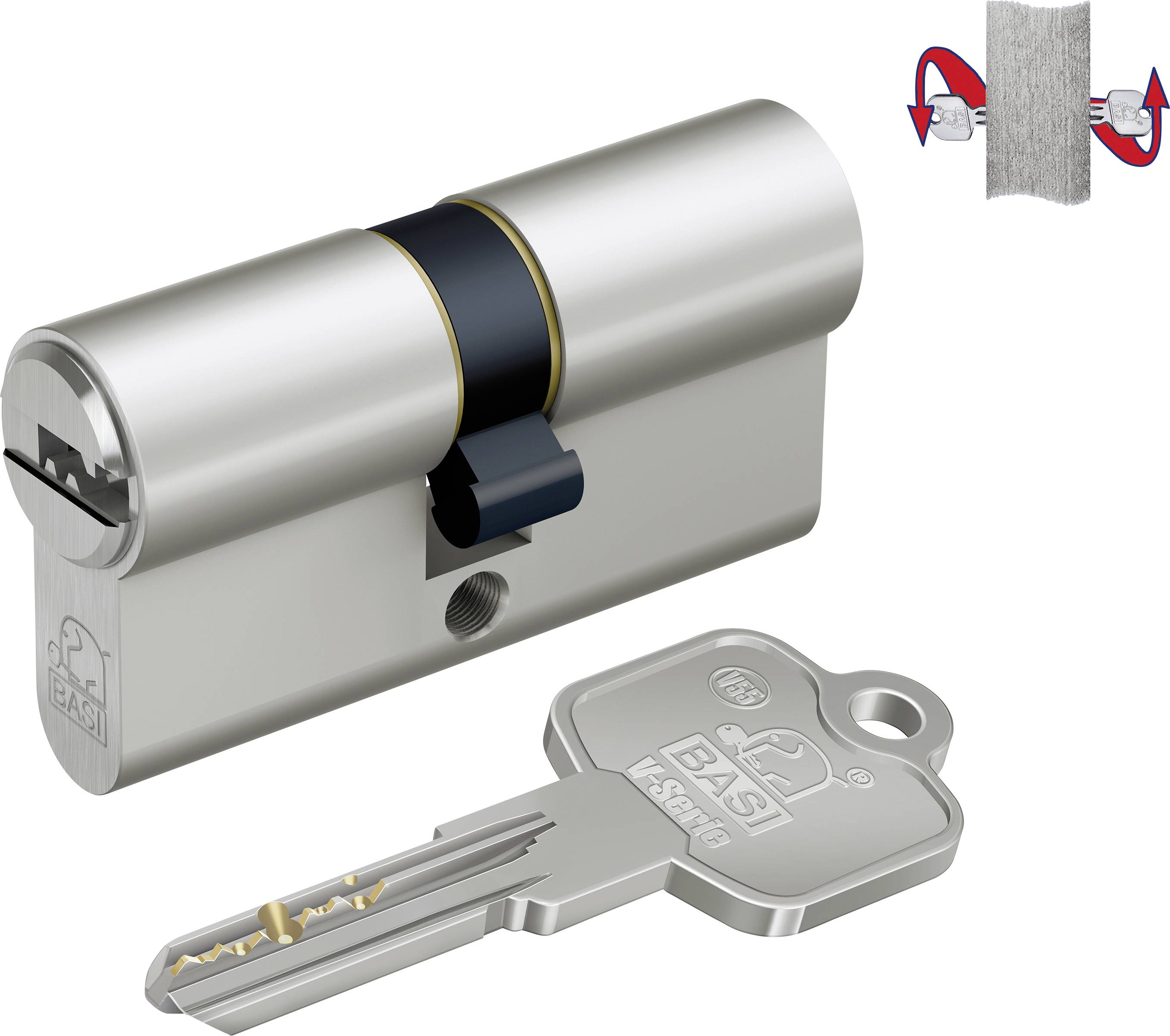 Profil-dubbelcylinder 45 / 45mm Basi VB5200-1515