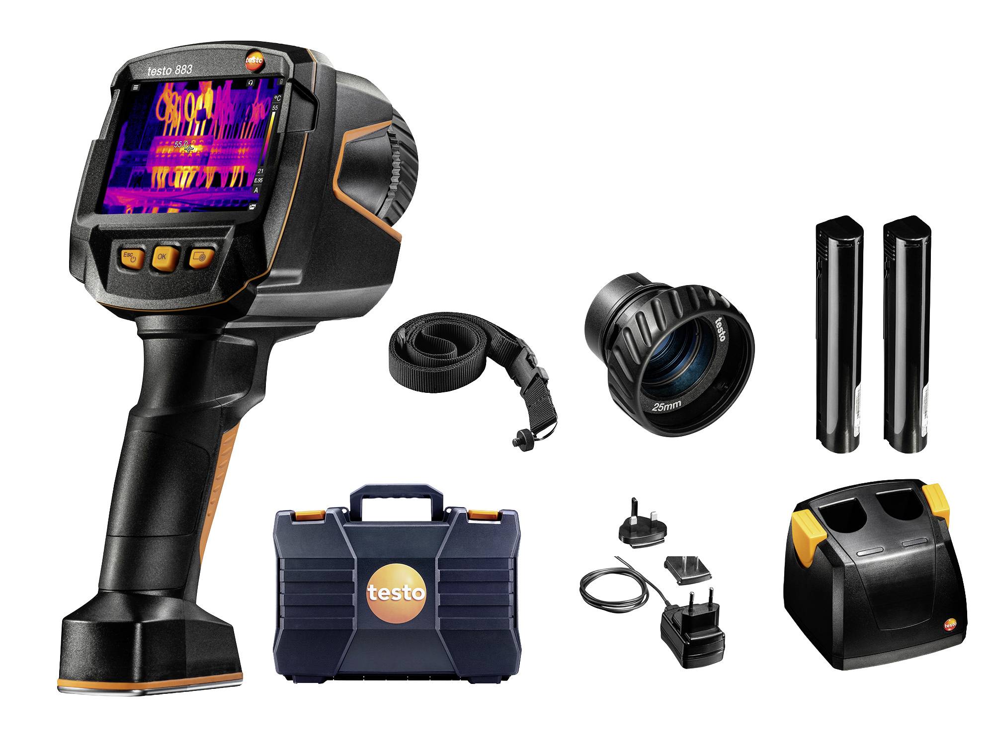 testo 883-1 Set Warmtebeeldcamera -30 tot +650 °C 320 x 240 Pixel 27 Hz WiFi