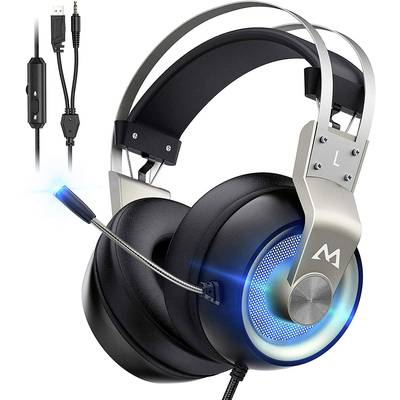 Mipow EG3 Pro Over Ear headset Gamen Kabel 7.1 Surround Zwart Ruisonderdrukking (microfoon) Microfoon uitschakelbaar (mu