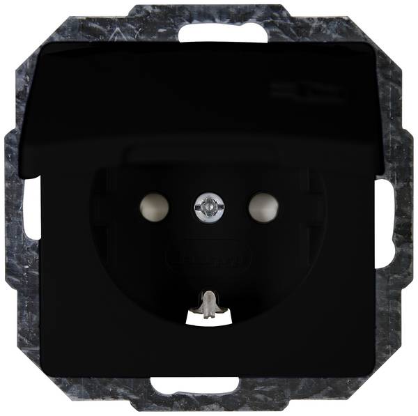 Kopp 920850086 Wandcontactdoos Inzetstuk  Paris Zwart (mat) 1 stuk(s)
