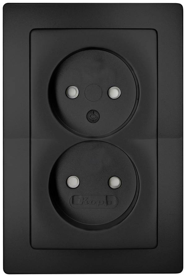 Kopp 944750081 Wandcontactdoos Inzetstuk  Paris Zwart (mat) 1 stuk(s)