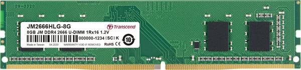Transcend JetRAM - DDR4 - 8 GB - DIMM 288-PIN - 2666 MHz - CL19 PC4-21300