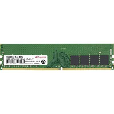 Transcend  Werkgeheugenmodule voor PC   DDR4 16 GB 1 x 16 GB  2666 MHz 288-pins DIMM CL19 TS2666HLE-16G