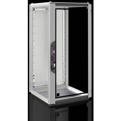 Een open IT-serverrek met glazen deur, geschikt voor netwerkapparatuur. Toont de structuur en ventilatie voor efficiënte koeling.