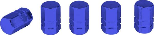 Eufab Ventielkap Set van 5 stuks Blauw