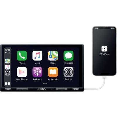 Sony XAV-AX5550ANT Autoradio met scherm Aansluiting voor achteruitrijcamera, Bluetooth handsfree, DAB+ tuner, Incl. DAB-