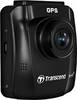 Transcend DrivePro™ 250 Dashcam met GPS Kijkhoek horizontaal (max.): 140 ° 12 V, 24 V GPS met radarherkenning, Time-lapse, G-sensor, WDR, Botswaarschuwing, Display, Accu, WiFi