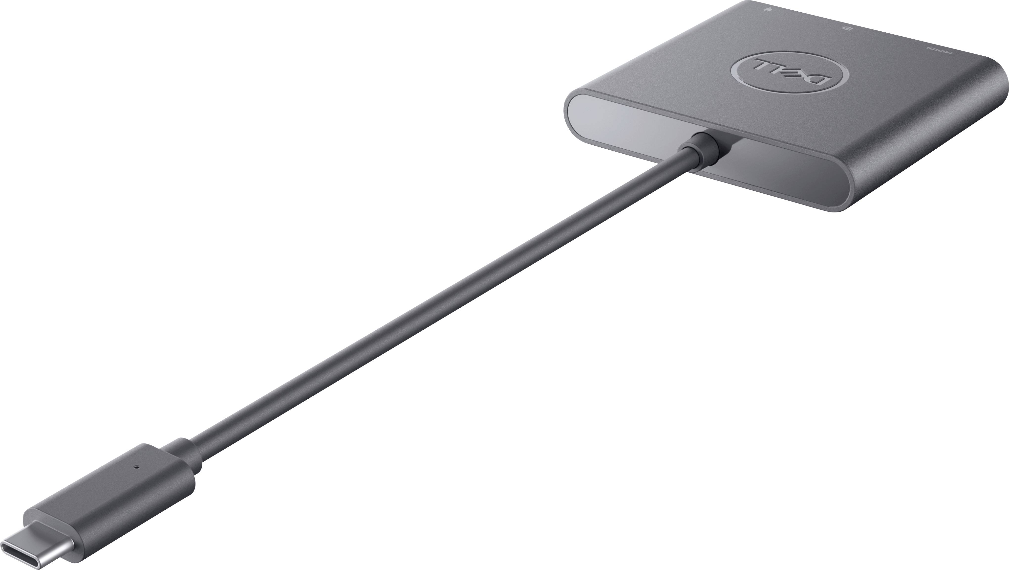Een USB-C-adapter met meerdere aansluitingen, compatibel met apparaten voor uitgebreide connectiviteit.