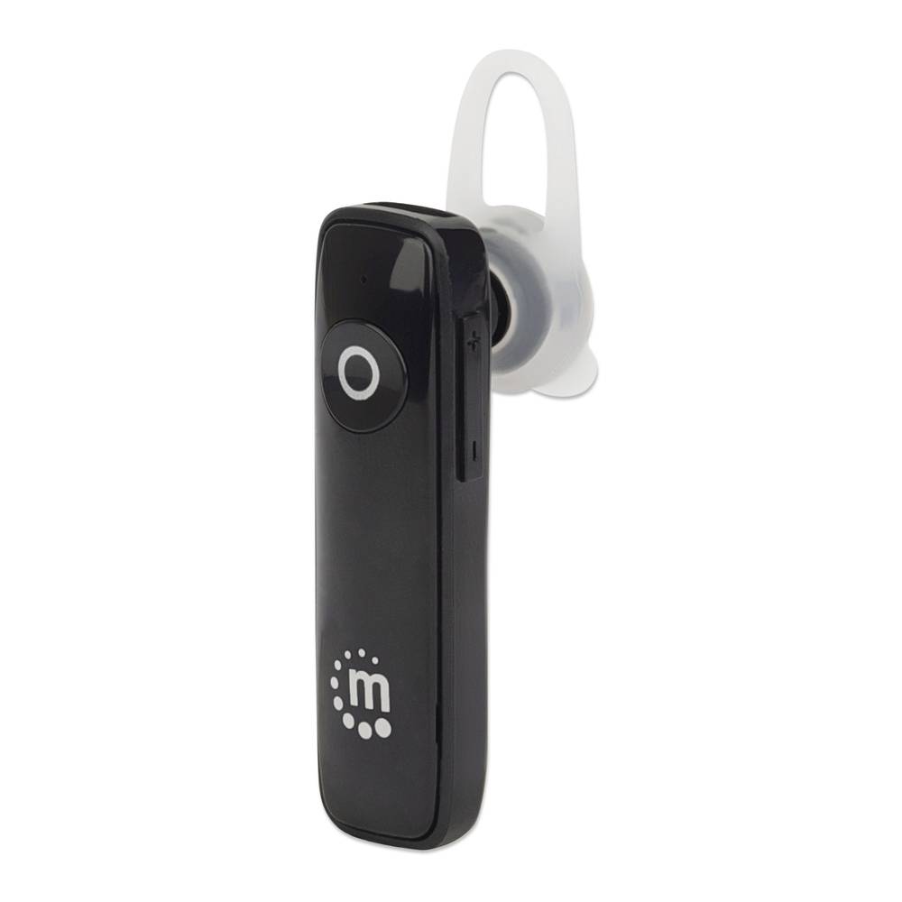Manhattan 179614 In Ear headset Bluetooth Mobiele telefoon Mono Zwart Volumeregeling