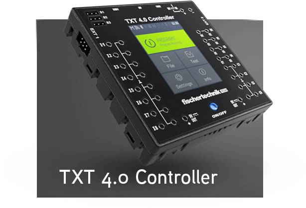 'TZT 4.0 Controller' toont een besturingsapparaat met aansluitingen en display. Hoofdmenu-opties zoals 'Bestand', 'Tekst' zijn zichtbaar.