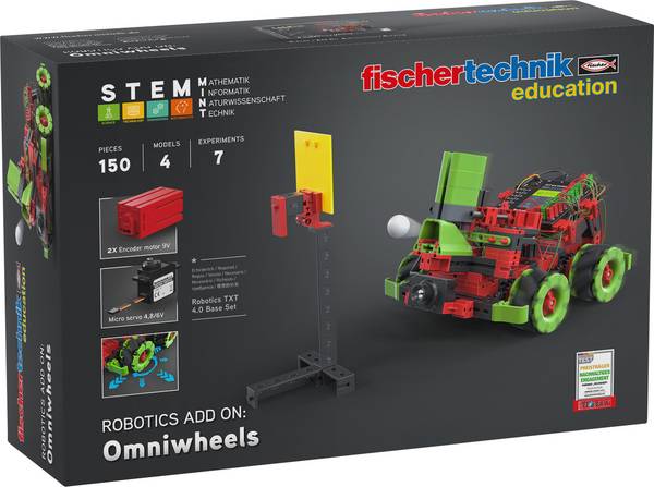 fischertechnik education Uitbreidingsmodule robot Robotics: Add On Omniwheels Bouwpakket 559898