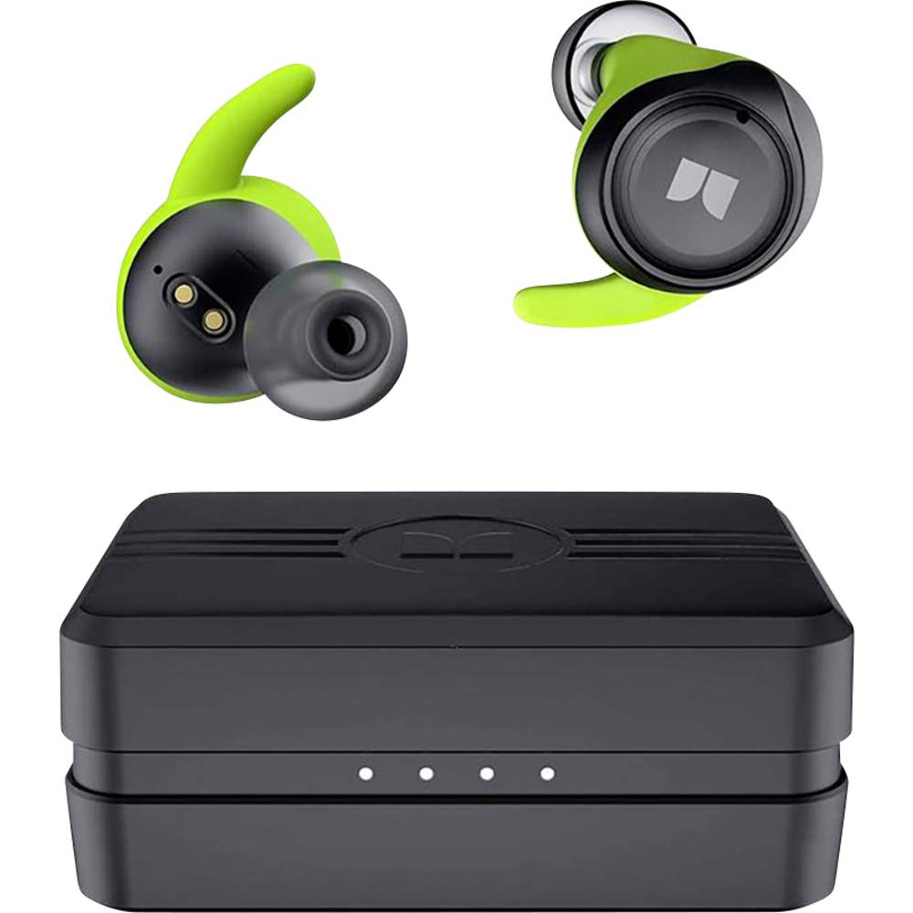 Monster Champion In Ear oordopjes Bluetooth Zwart-groen Headset, Bestand tegen zweet, Waterafstotend