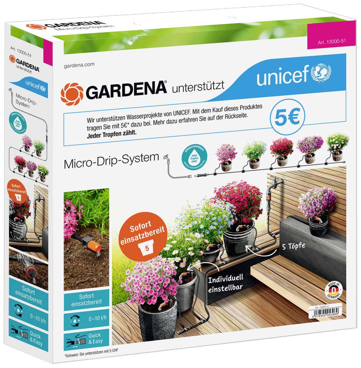 GARDENA Micro-Drip system 13000-51 Startset bloempot S