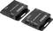 Twee zwarte HDMI-extenders met het opschrift 'SpeaKa Professional' en meerdere aansluitingen voor het aansluiten van HDMI-kabels.