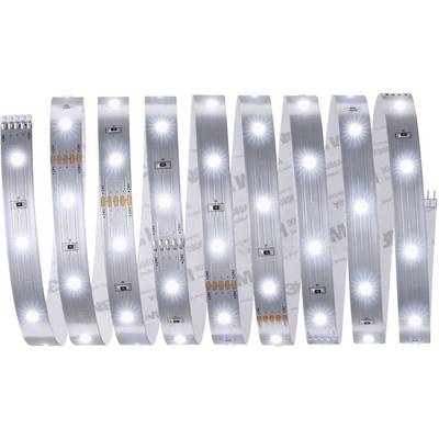 Witte LED-lichtstrips, gelijkmatig verdeeld, schijnen helder.