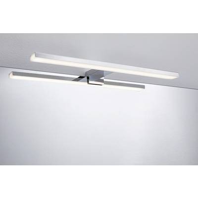 Een moderne LED-plafondlamp met lineaire vorm die in neutraal wit schijnt. Ideaal voor minimalistische interieurs.