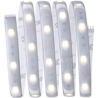 Een gebogen LED-lichtstrip met stralende witte dioden, zeer geschikt voor decoratie of accentverlichting in binnenruimtes.