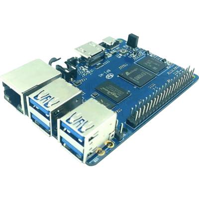 'Een single-board computer met meerdere USB-poorten, Ethernet-poort en GPIO-pinnen, geschikt voor verschillende elektronische projecten en toepassingen.'