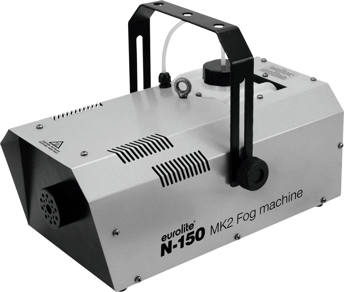 Rookmachine 'Eurolite N-150 MK2' met zwarte handgreep en ventilatierooster.