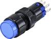 TRU COMPONENTS TC-9428068 LAS2Y-11/B/12V Druktoets 250 V 3 A 1x uit/(aan) Moment Blauw IP40 1 stuk(s)