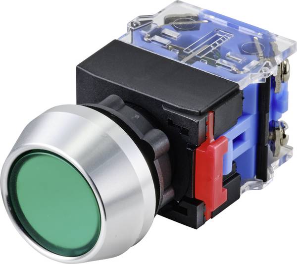 TRU COMPONENTS TC-9428088 LAS0-L-11/G Druktoets 250 V 5 A 1x uit/(aan) Moment IP40 1 stuk(s)