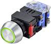 TRU COMPONENTS TC-9428136 LAS0-L-11EB/G/12V Druktoets 250 V 5 A 1x uit/(aan) Moment Groen IP40 1 stuk(s)