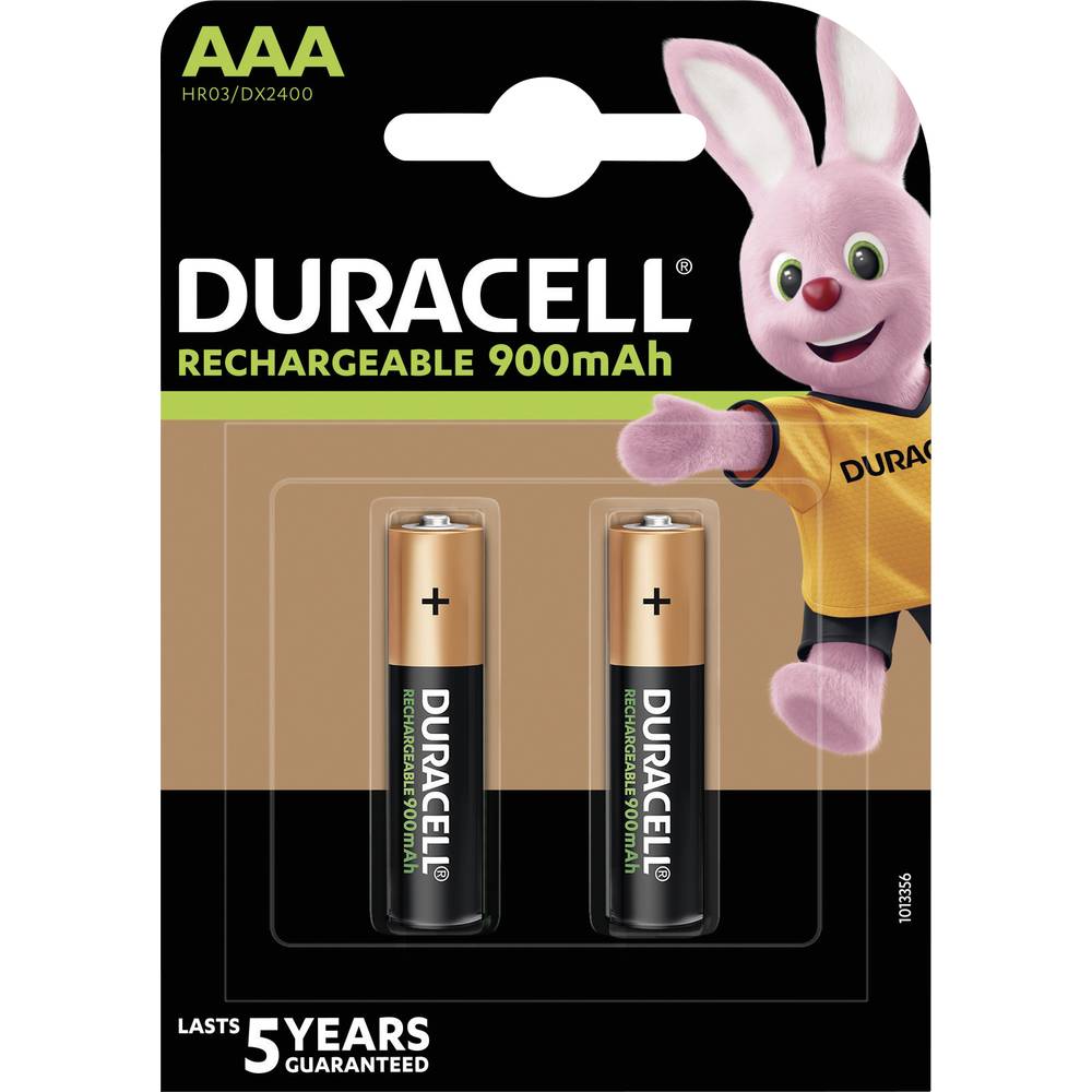 Batterij oplaadbaar Duracell 2xAAA 800mAh precharged
