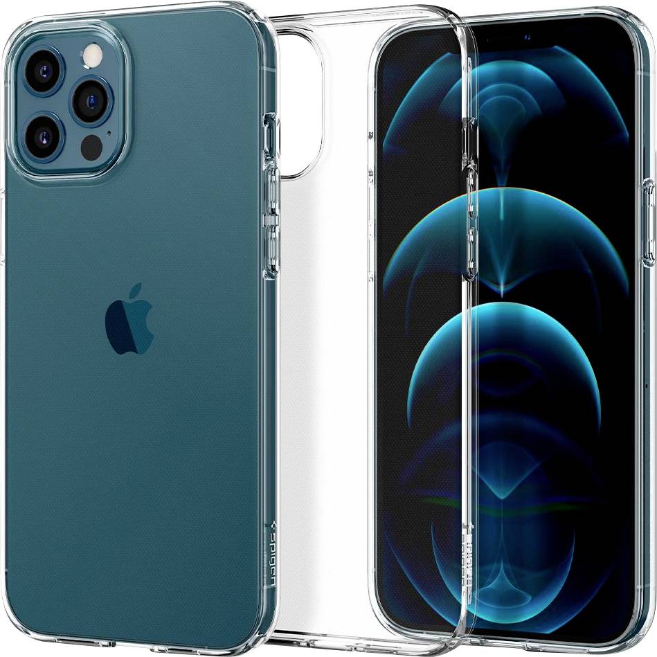 Spigen Liquid Crystal Case voor Apple iPhone 12, iPhone 12 Pro Smartphone - Kristalhelder - Valbestendig, Schokabsorbere-0
