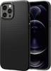 Spigen Liquid Air Case voor Apple iPhone 12, iPhone 12 Pro Smartphone - Mat zwart - Valbestendig, Schokabsorberend - The