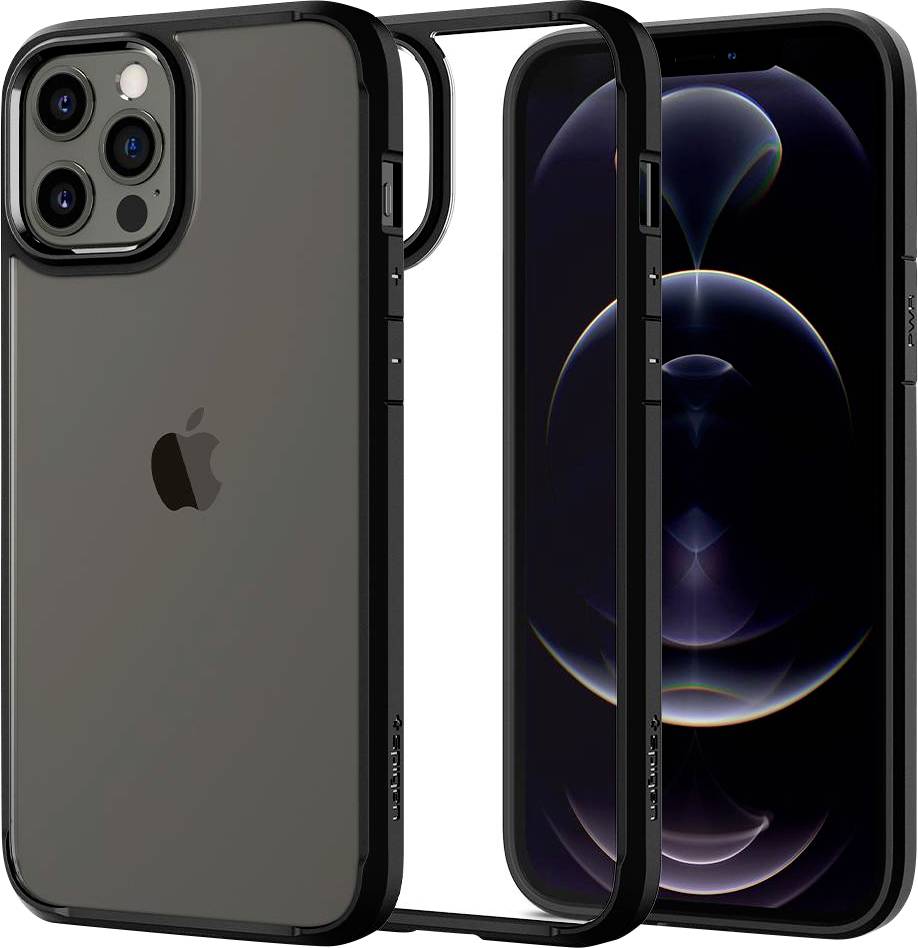 Spigen Ultra Hybrid Backcover Apple iPhone 12 (Pro) - Zwart