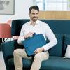 Dicota Eco Slim Case BASE Laptoptas Geschikt voor max. (laptop): 35,8 cm (14,1") Blauw
