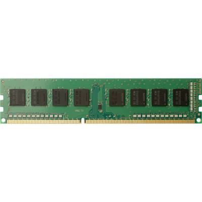 Een groen RAM-module met acht zwarte geheugenchips en gouden contactpunten onderaan; wordt gebruikt voor gegevensopslag in computers.