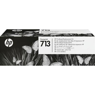 'HP Printkop Vervangingsset 713', verpakkingsontwerp met vlindergrafiek. Verpakkingstekst in meerdere talen.
