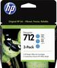 HP Inktcartridge 712 Origineel Triple Cyaan 3ED77A