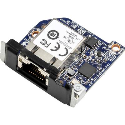 Een kleine elektronische netwerkkaart met Ethernet-aansluiting. Deze wordt gebruikt voor het verbinden van apparaten in een netwerk.