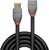Een zwart HDMI-kabel met grijze aansluitingen en rode accenten, geschikt voor het overdragen van digitale video- en audiosignalen.