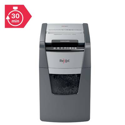 Rexel Optimum AutoFeed+ 150M Papierversnipperaar 150 vellen Micro cut 2 x 15 mm P-5 44 l Ook geschikt voor Paperclips, N-9
