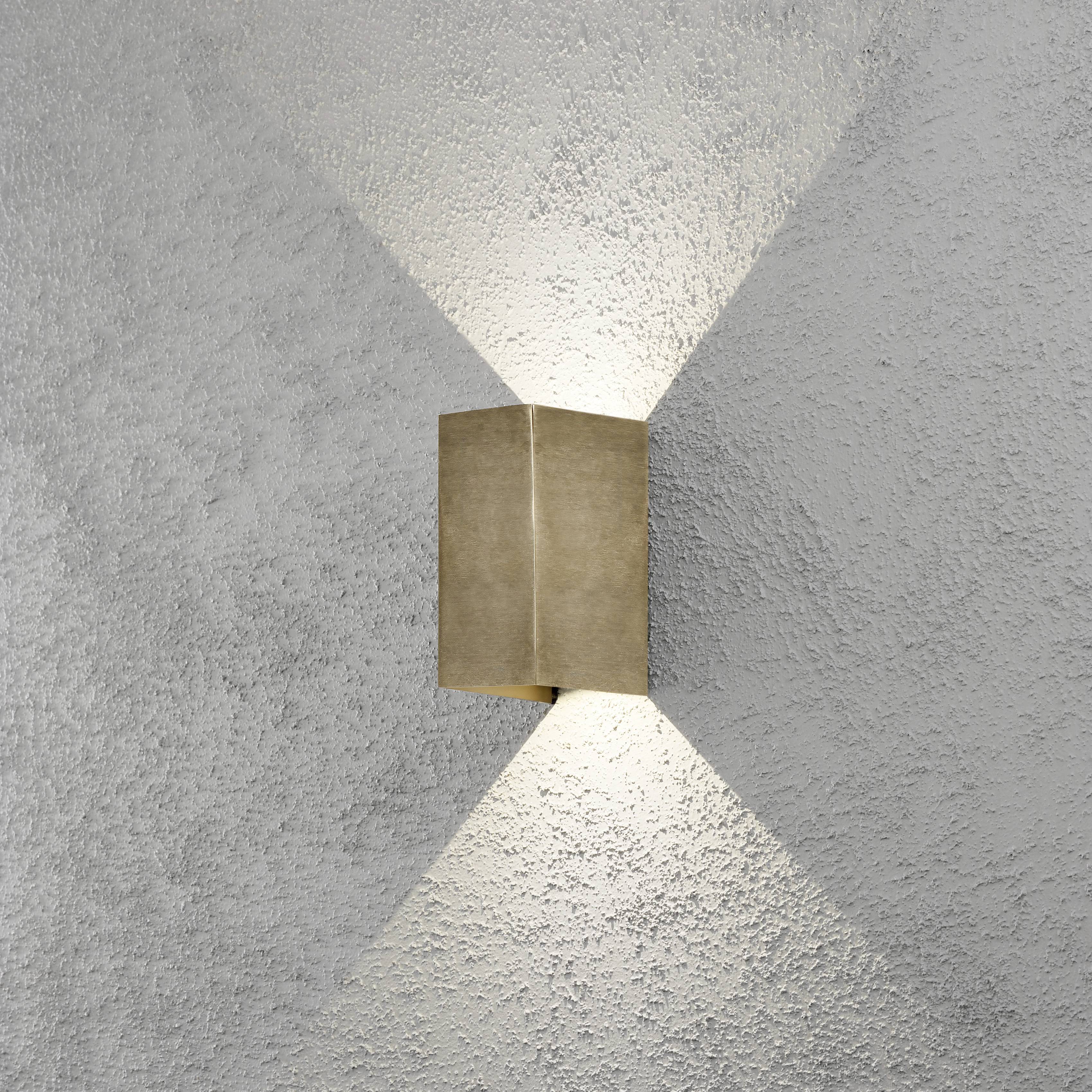 Konstsmide 7940-800 Buitenlamp (wand), Wandlamp Energielabel: F (A - G) 6 W Messing, Messing (geborsteld) – Foto 2 van 2