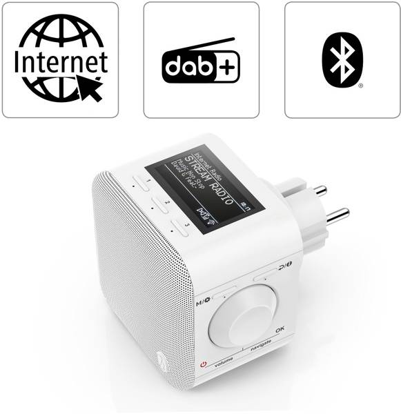 Hama DIR45BT Stopcontactradio met DAB+, DAB, FM
