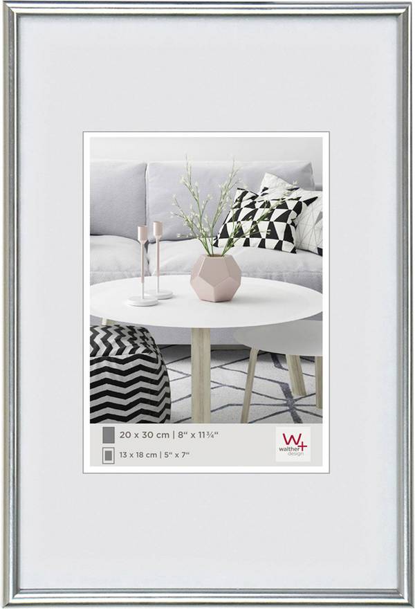 walther+ design KS030H Wissellijst Papierformaat: 20 x 30 cm (b x h) 20 cm x 30 cm Zilver