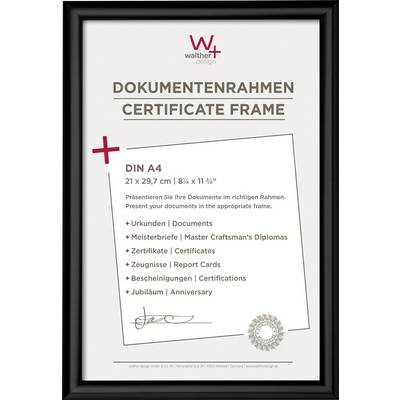 Documentenlijst in DIN A4-formaat, gepresenteerd door 'walther design'. Ideaal voor diploma's, certificaten en meesterbrieven.