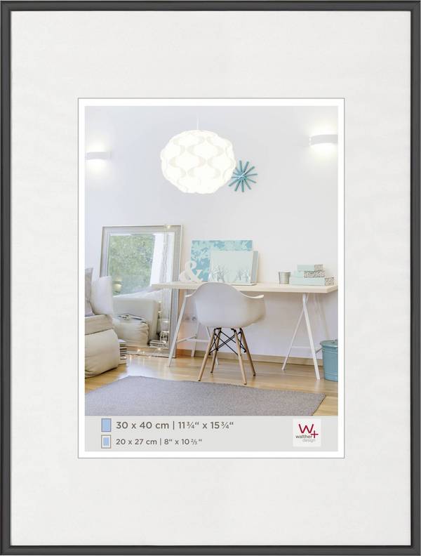 walther+ design KV040B Wissellijst Papierformaat: 30 x 40 cm (b x h) 30 cm x 40 cm Zwart