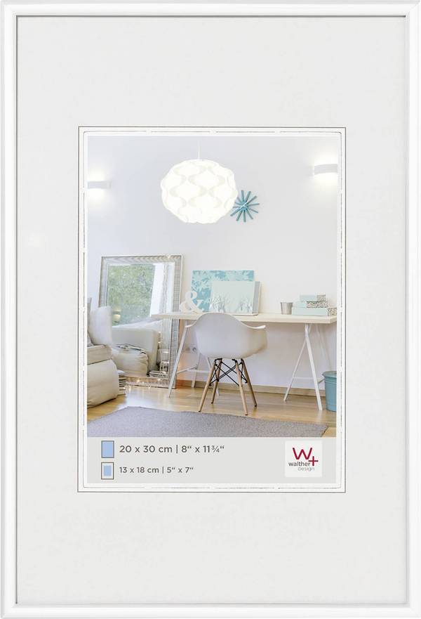 walther+ design KV030W Wissellijst Papierformaat: 20 x 30 cm (b x h) 20 cm x 30 cm Wit